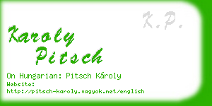 karoly pitsch business card